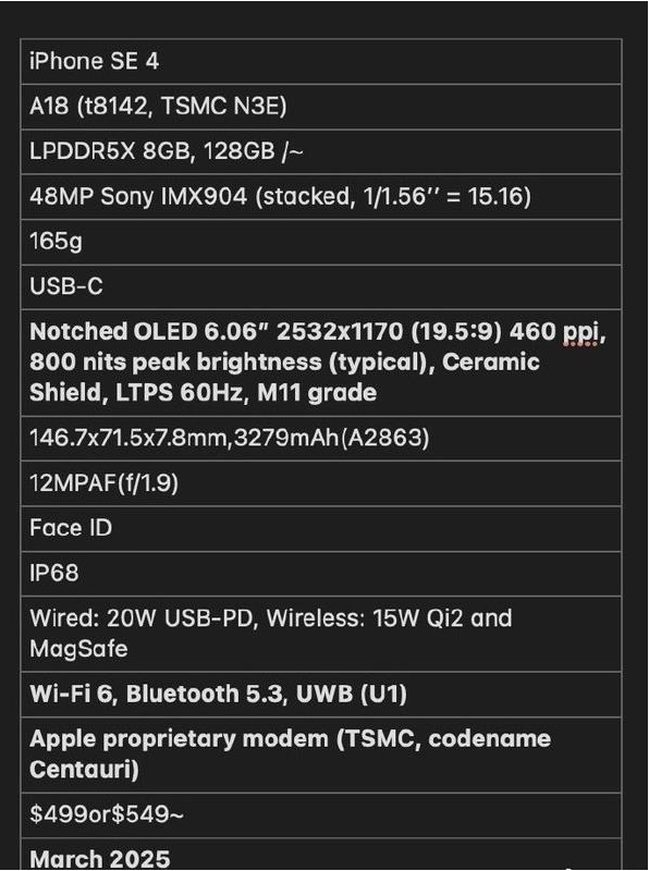 清溪镇苹果手机维修分享iPhone SE 4详细参数曝光 
